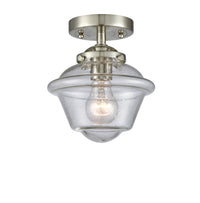 Nouveau Semi-Flush Mount Brushed Satin Nickel
