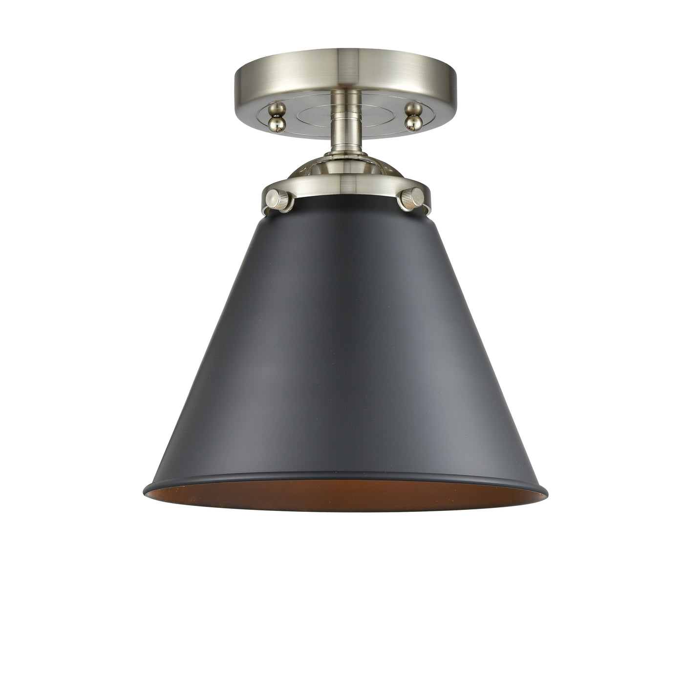 Nouveau Semi-Flush Mount Brushed Satin Nickel