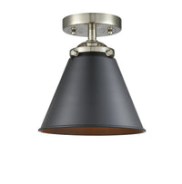 Nouveau Semi-Flush Mount Brushed Satin Nickel