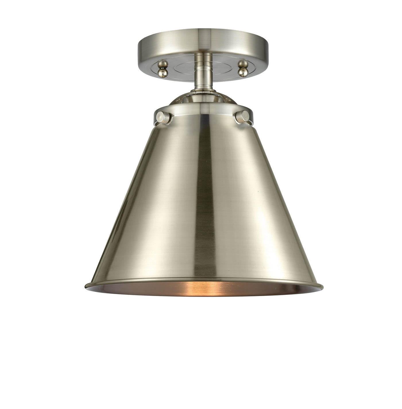 Nouveau Semi-Flush Mount Brushed Satin Nickel