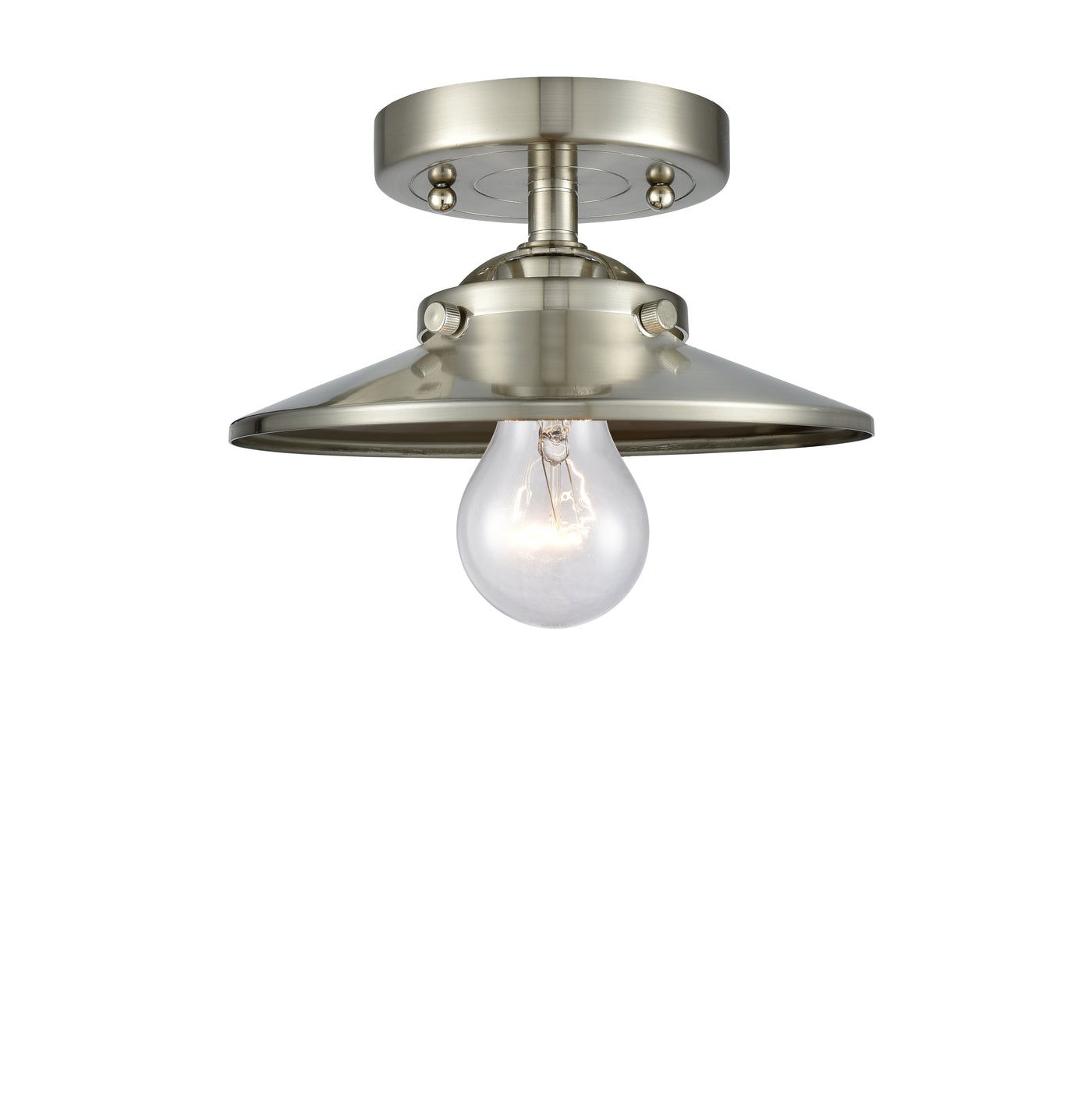 Nouveau Semi-Flush Mount Brushed Nickel 8 Inch
