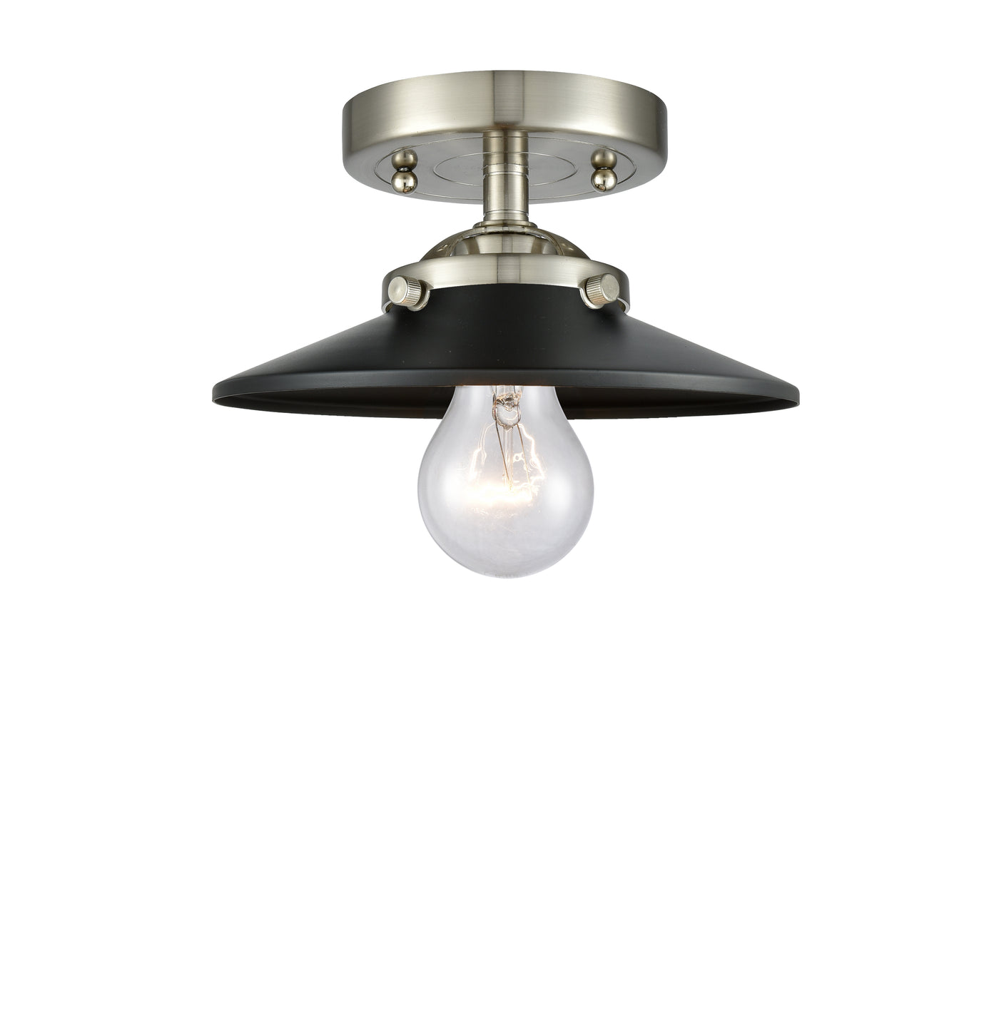 Nouveau Semi-Flush Mount Brushed Nickel 8 Inch