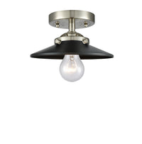 Nouveau Semi-Flush Mount Brushed Nickel 8 Inch