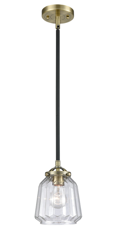 Nouveau Mini Pendant Black Antique Brass