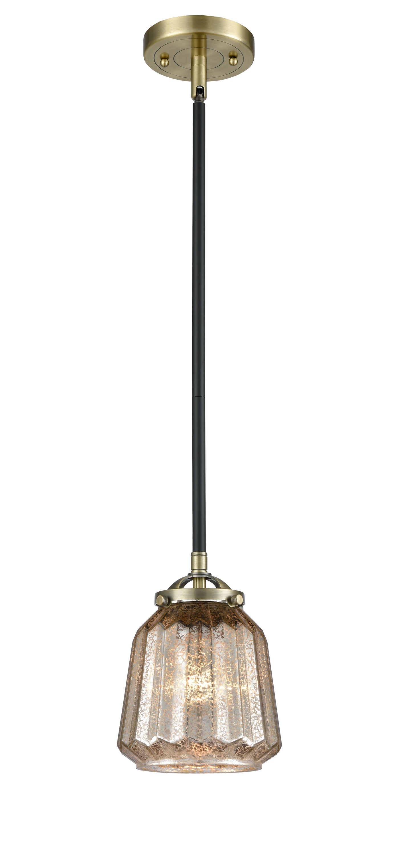 Nouveau Mini Pendant Black Antique Brass