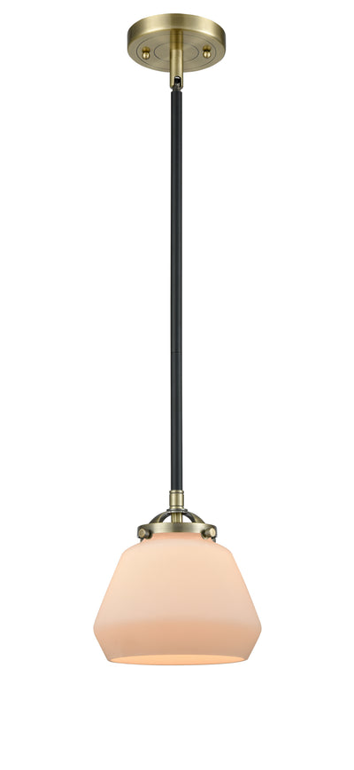 Nouveau Mini Pendant 6.75 Inch Cast Brass