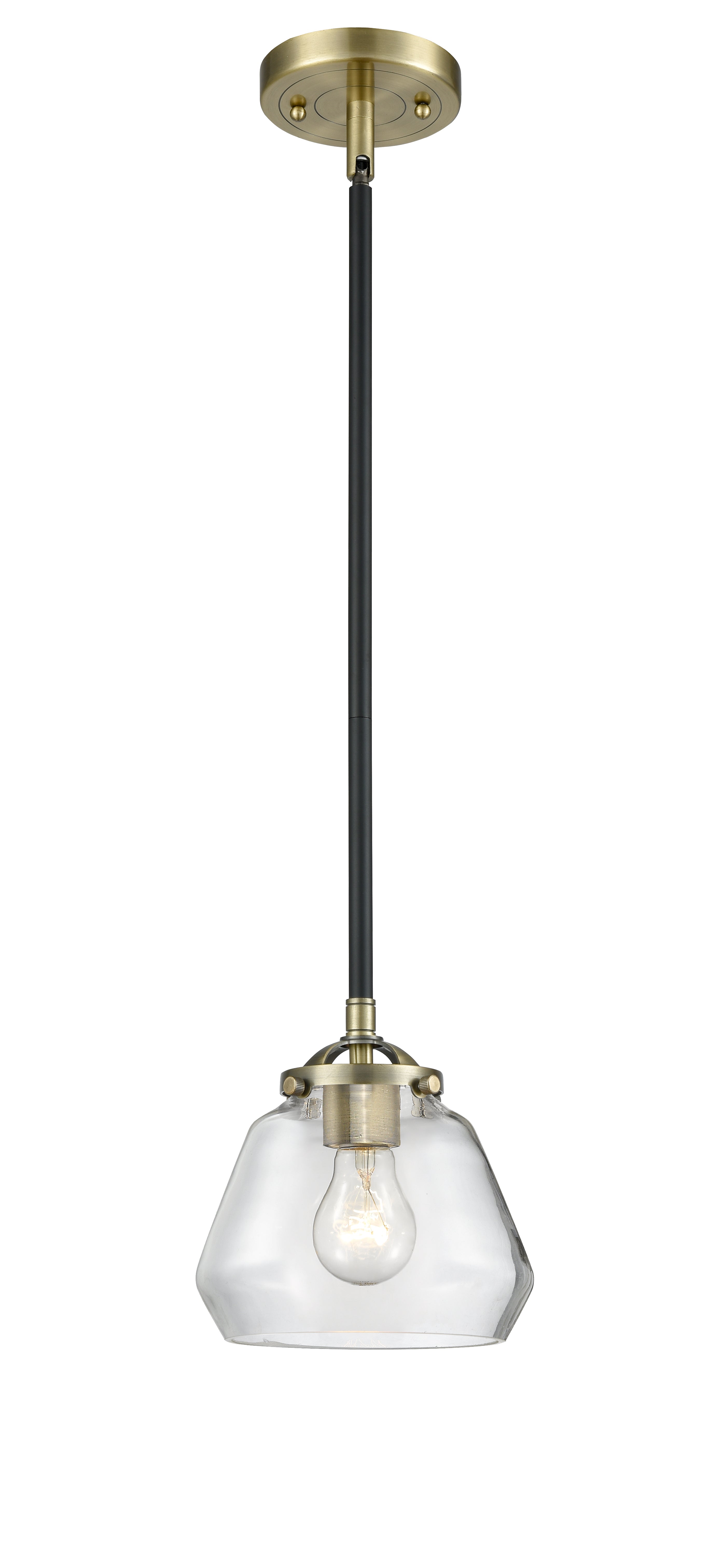 Nouveau Mini Pendant 6.75 Inch Cast Brass