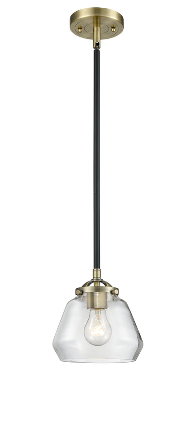 Nouveau Mini Pendant Black Antique Brass