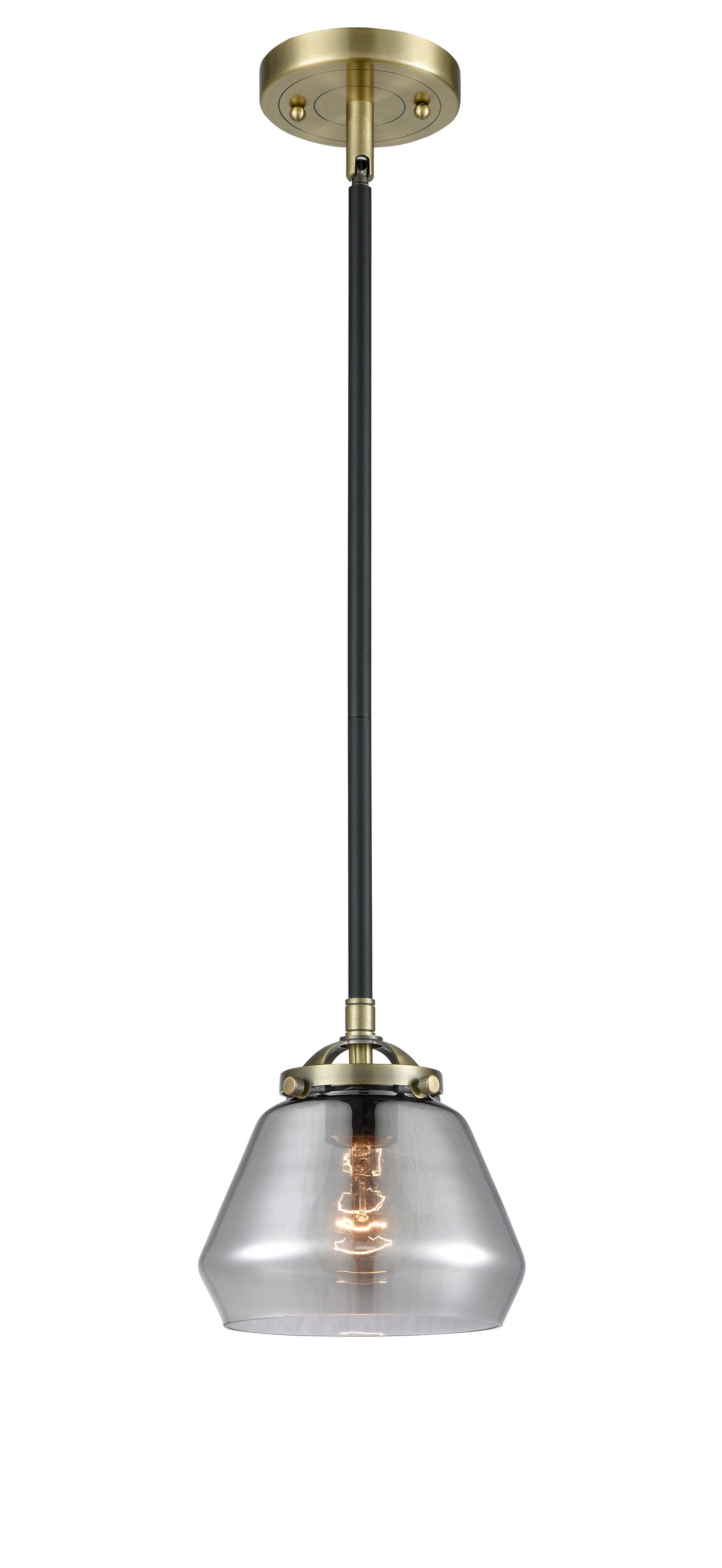 Nouveau Mini Pendant Black Antique Brass