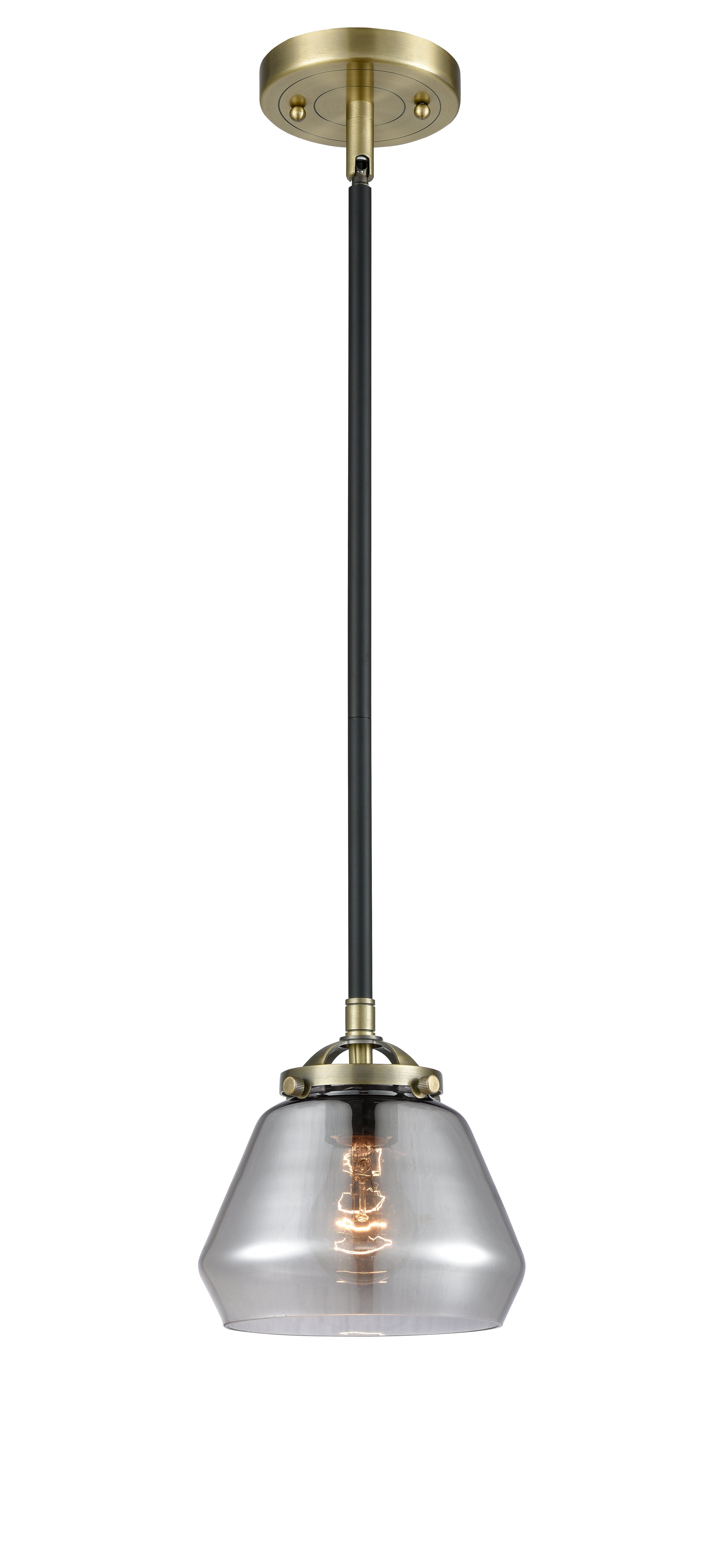 Nouveau Mini Pendant Black Antique Brass