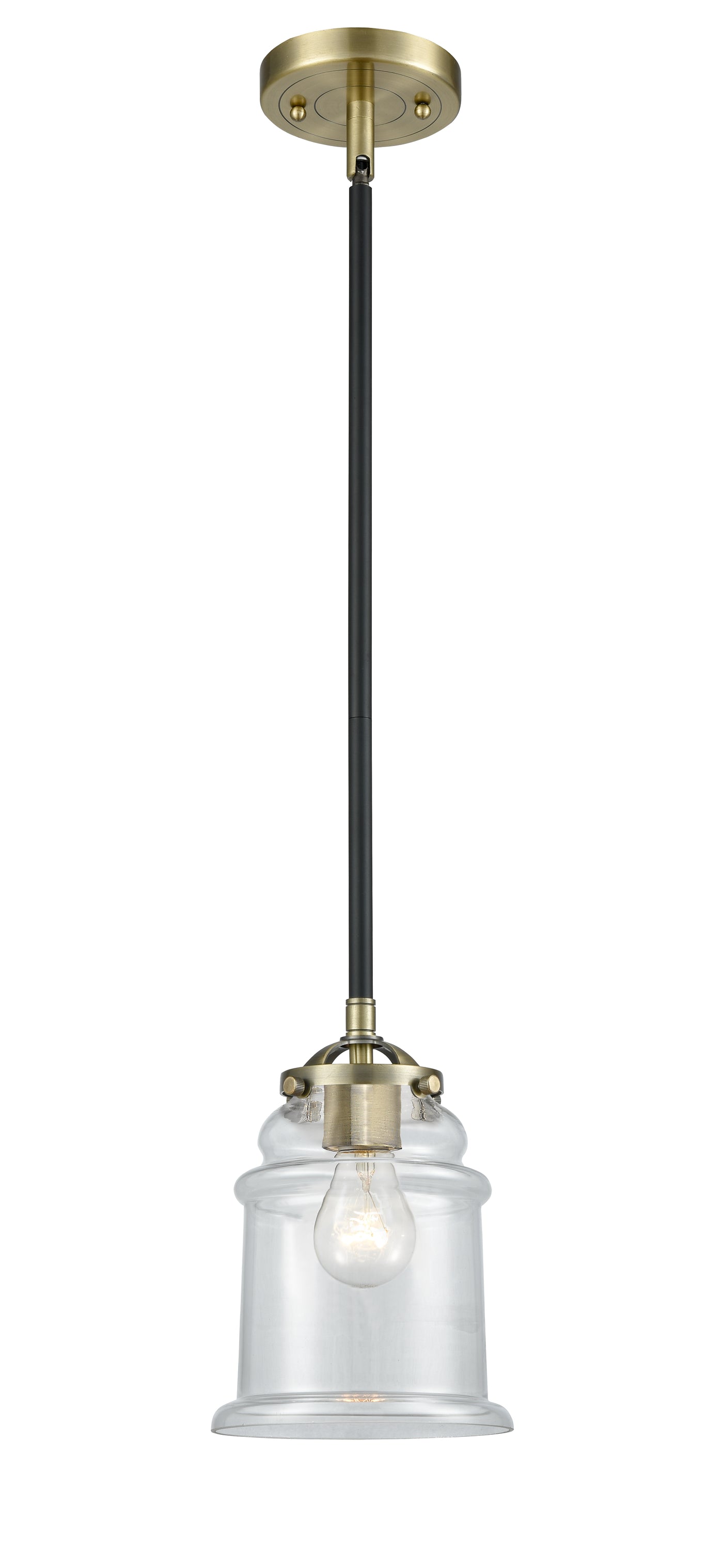Nouveau Mini Pendant Black Antique Brass