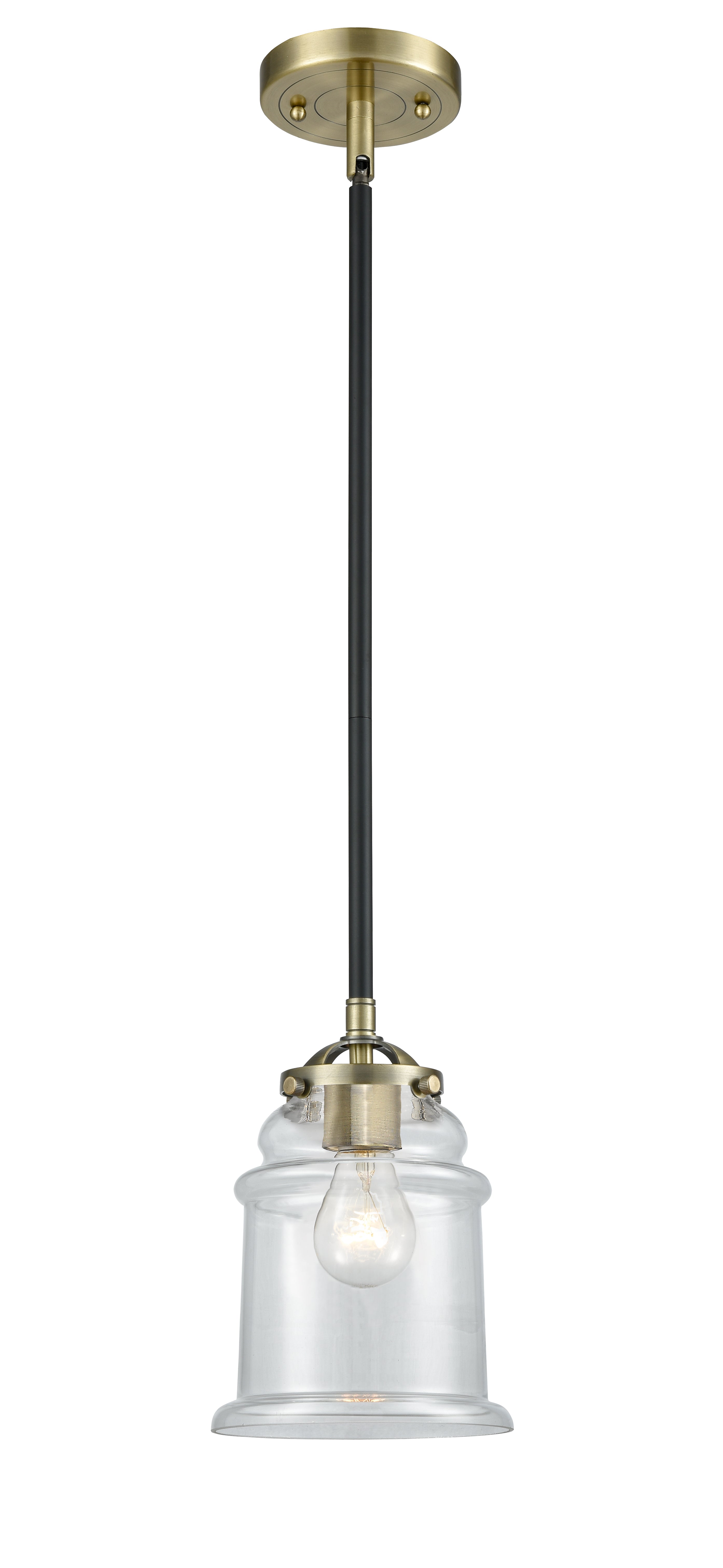 Nouveau Mini Pendant Black Antique Brass