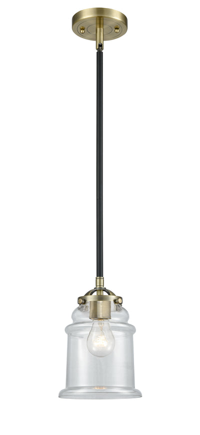 Nouveau Mini Pendant Black Antique Brass