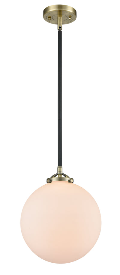 Nouveau Mini Pendant Cast Brass 10 Inch
