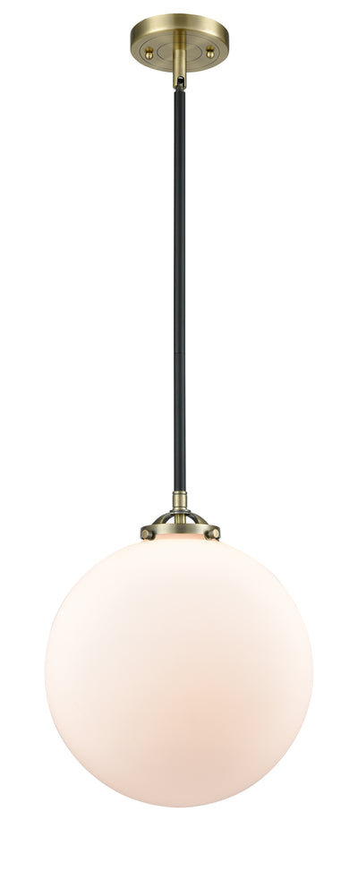 Nouveau Mini Pendant Black Antique Brass