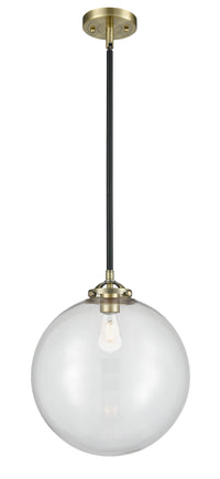 Nouveau Mini Pendant Black Antique Brass