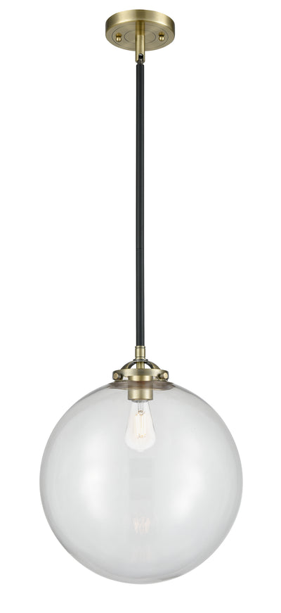 Nouveau Mini Pendant Black Antique Brass