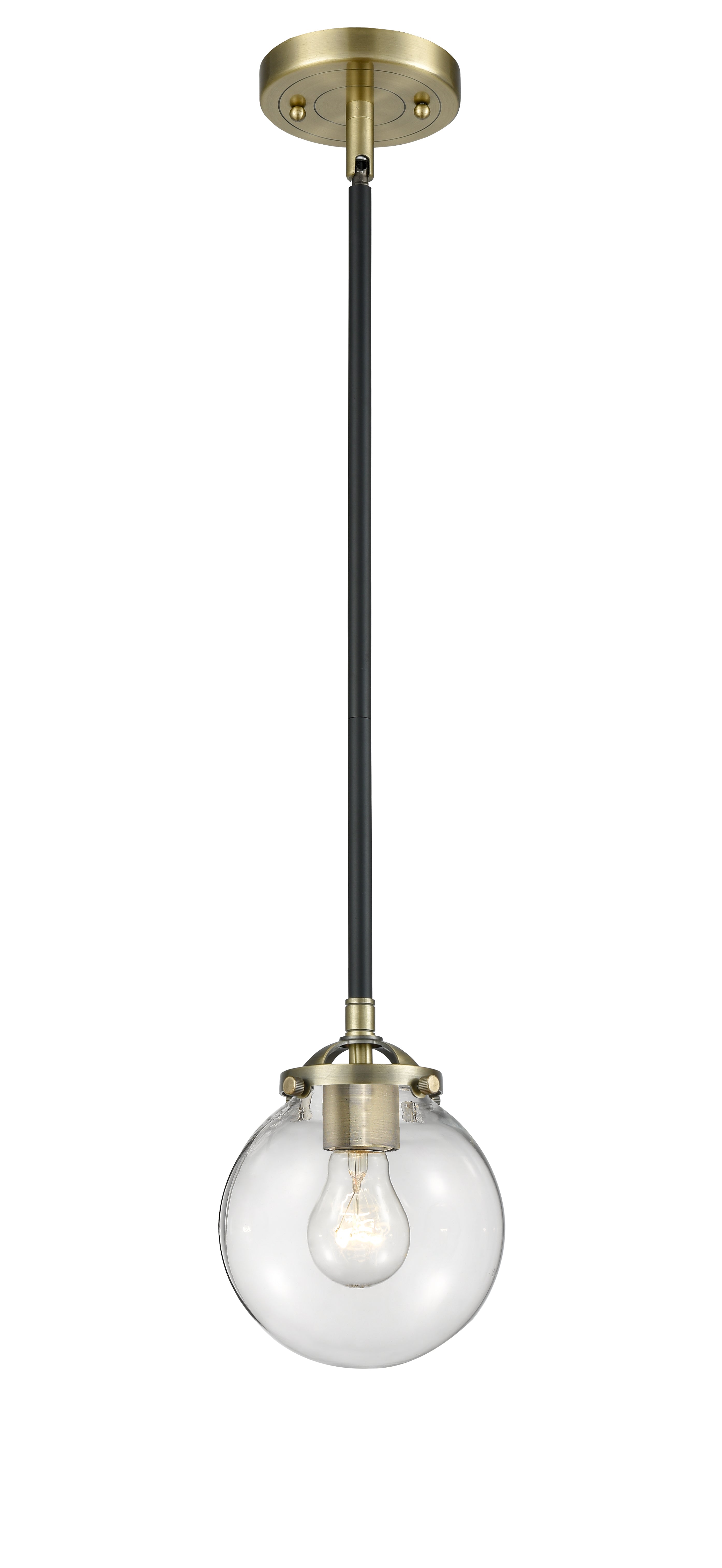 Nouveau Mini Pendant 6 Lights Black Brass