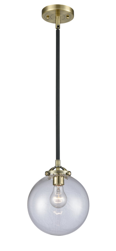 Nouveau Mini Pendant 8" Cast Brass