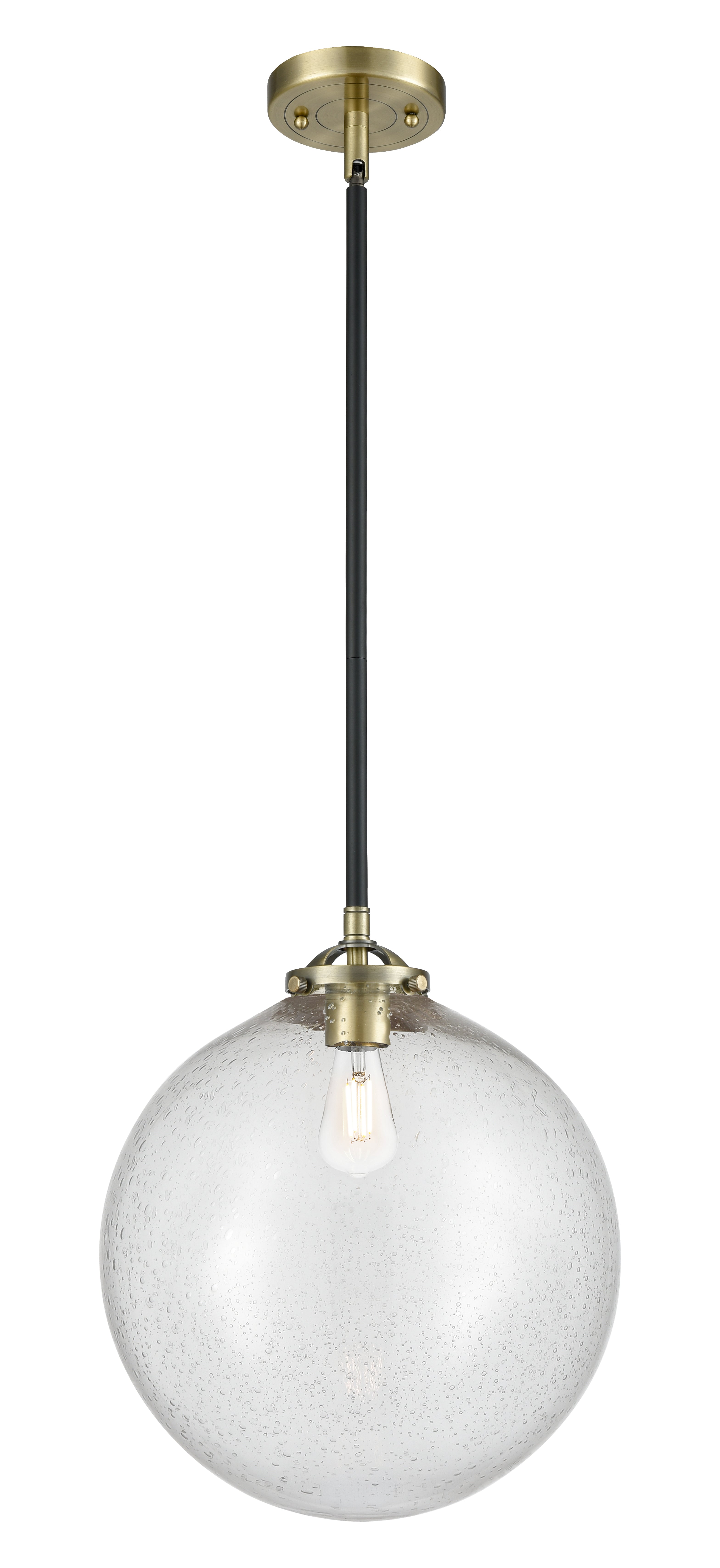 Nouveau Mini Pendant Black Antique Brass