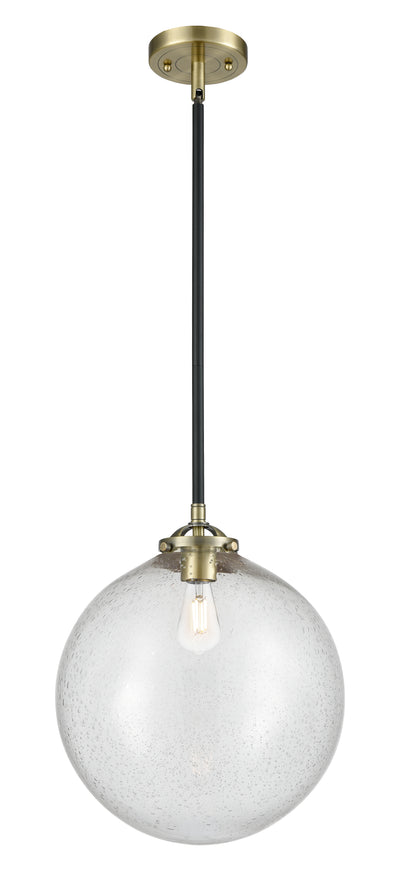 Nouveau Mini Pendant Black Antique Brass