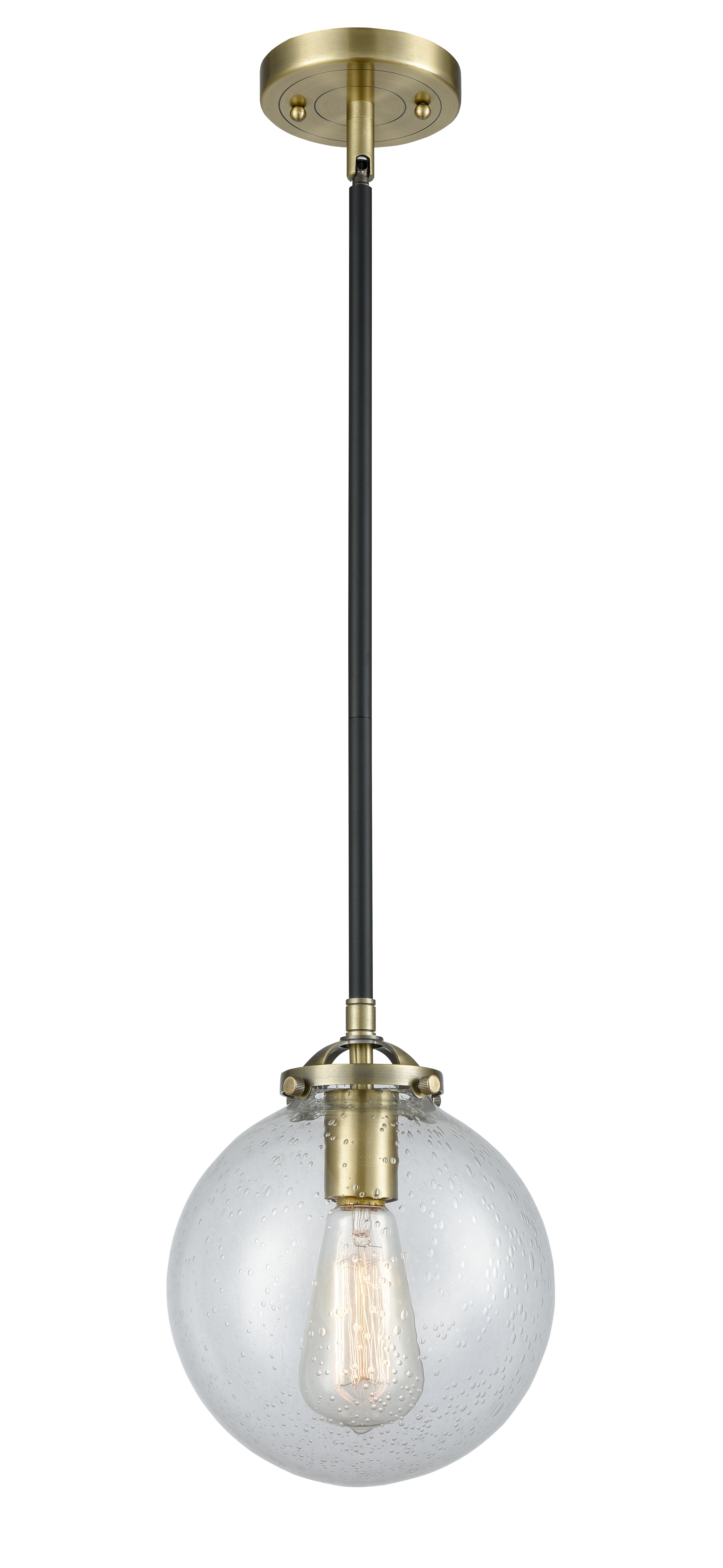 Nouveau Mini Pendant 8" Cast Brass