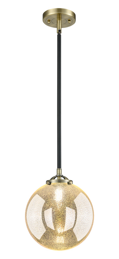 Nouveau Mini Pendant Cast Brass 10 Inch