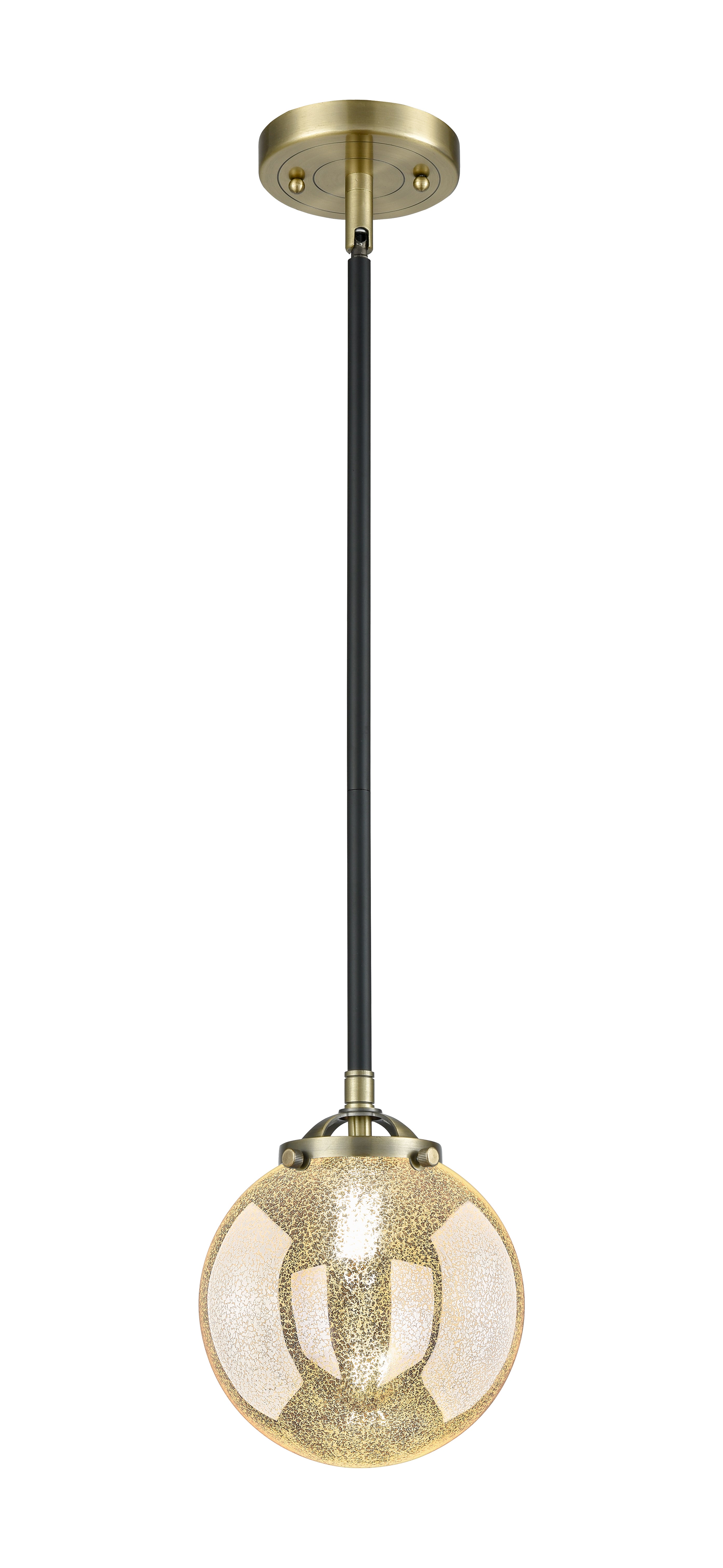 Nouveau Mini Pendant Black Antique Brass