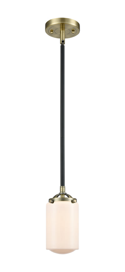 Nouveau Mini Pendant Black Antique Brass