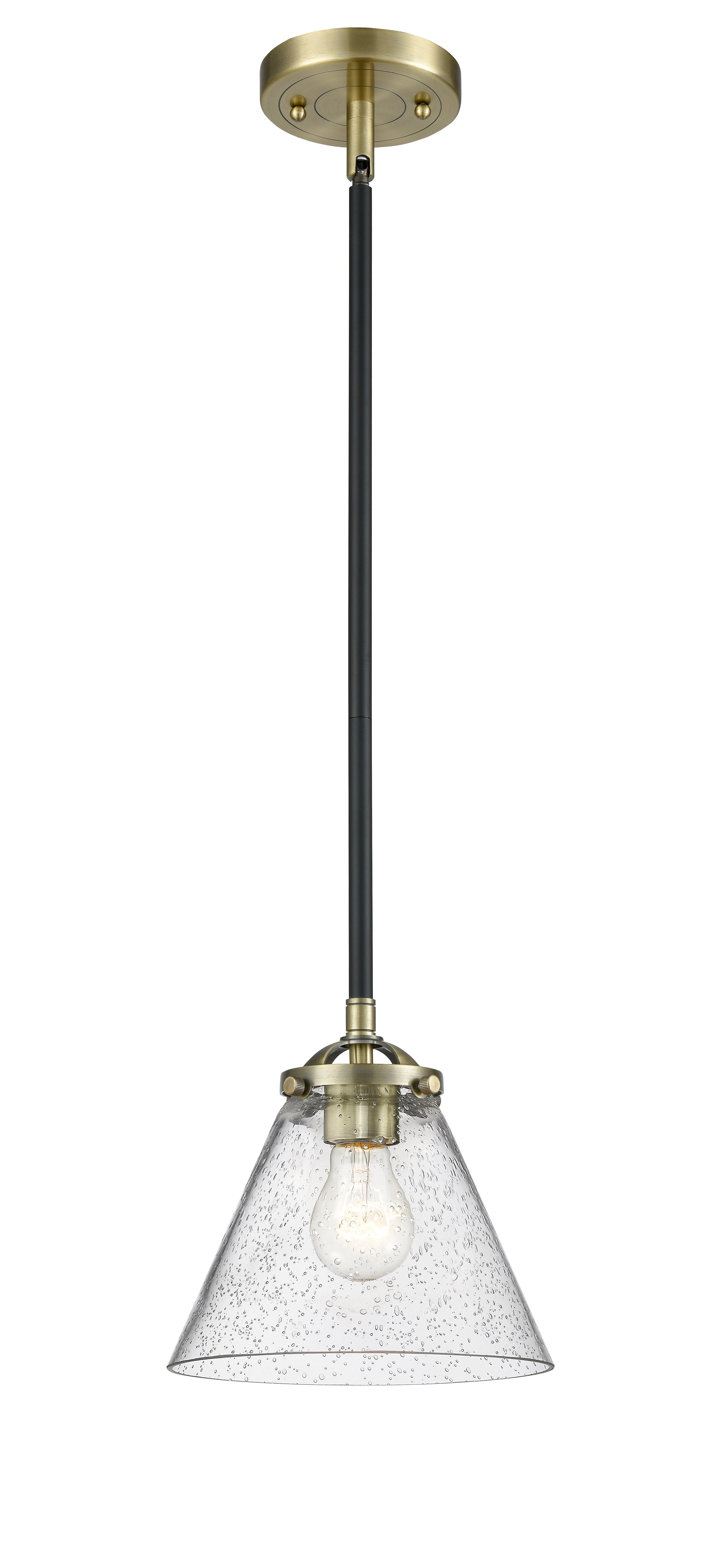 Nouveau Mini Pendant Black Antique Brass