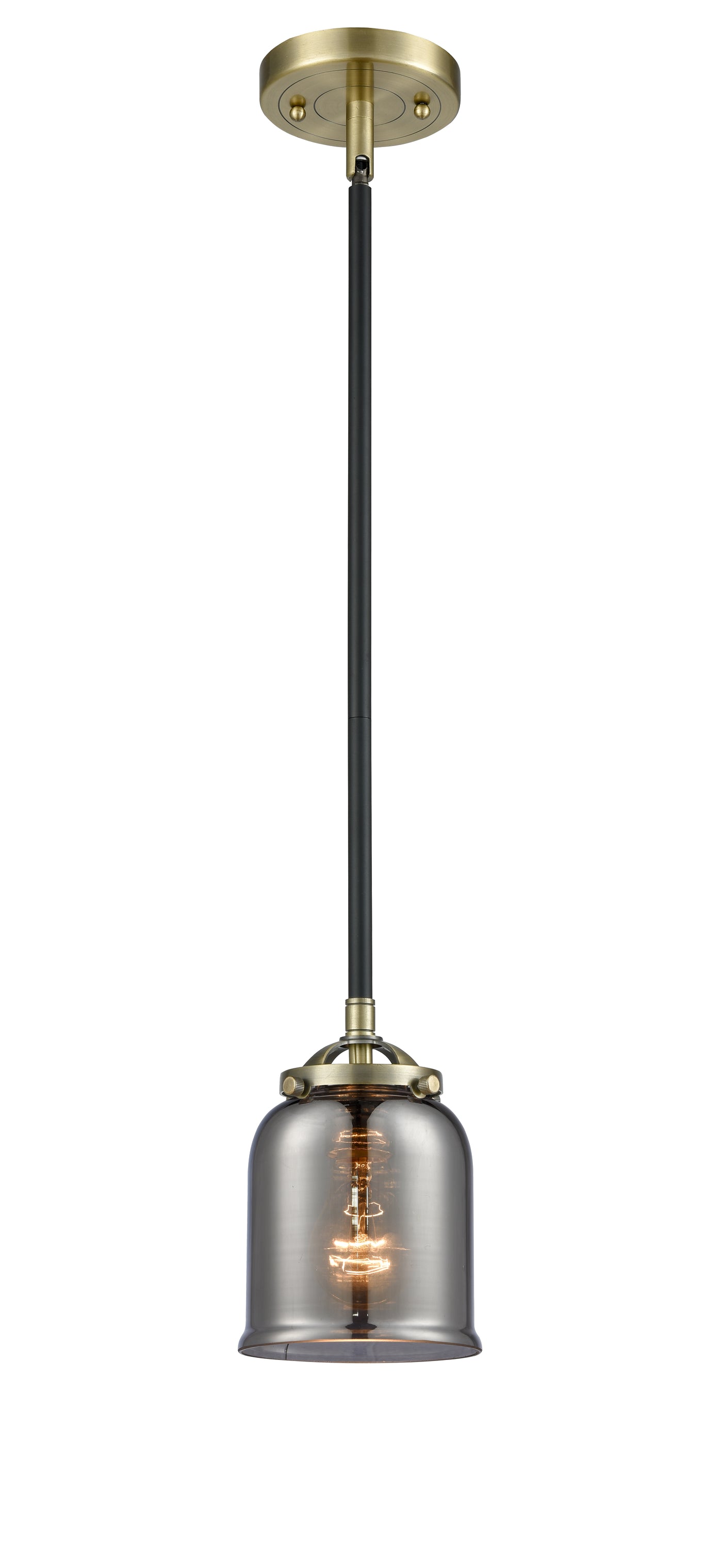 Nouveau Mini Pendant Black Antique Brass