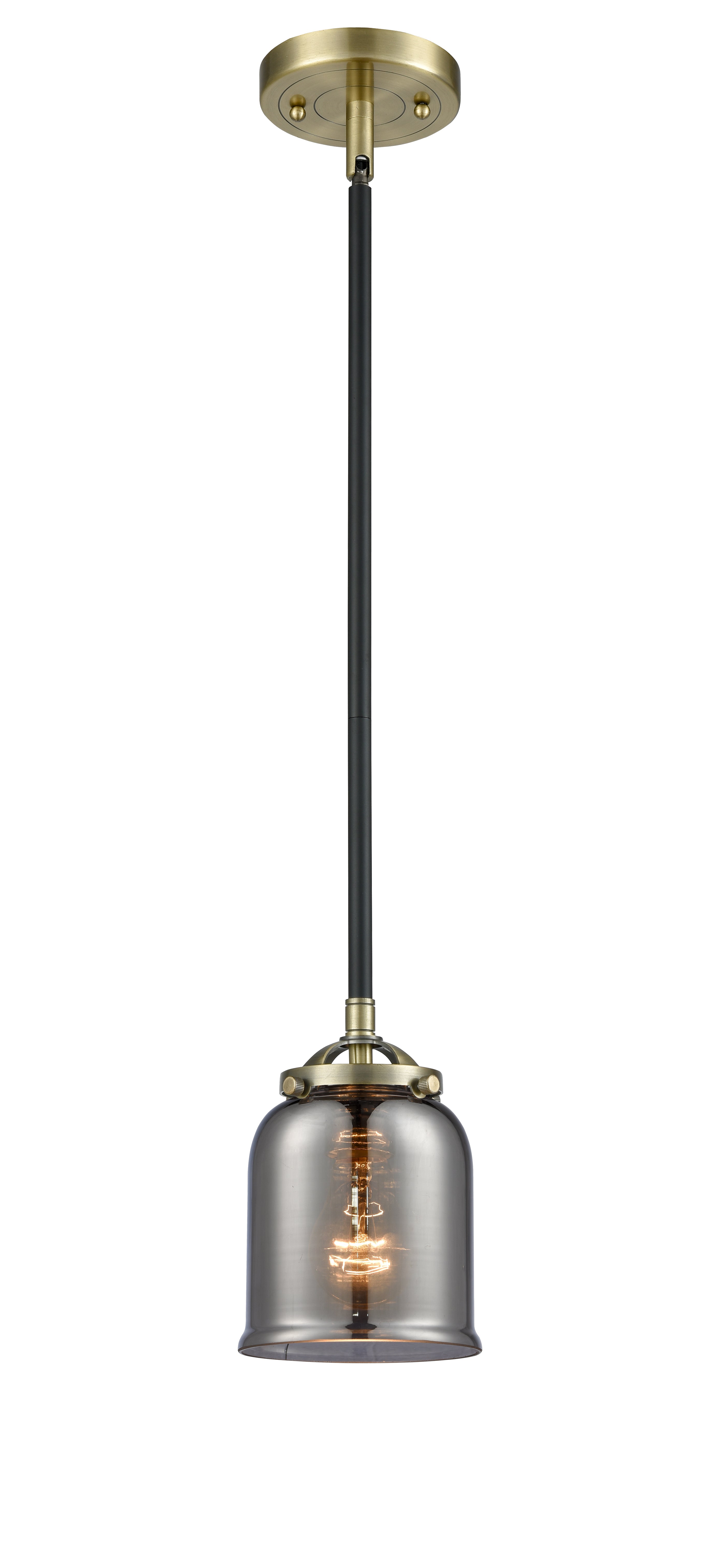 Nouveau Mini Pendant Black Antique Brass