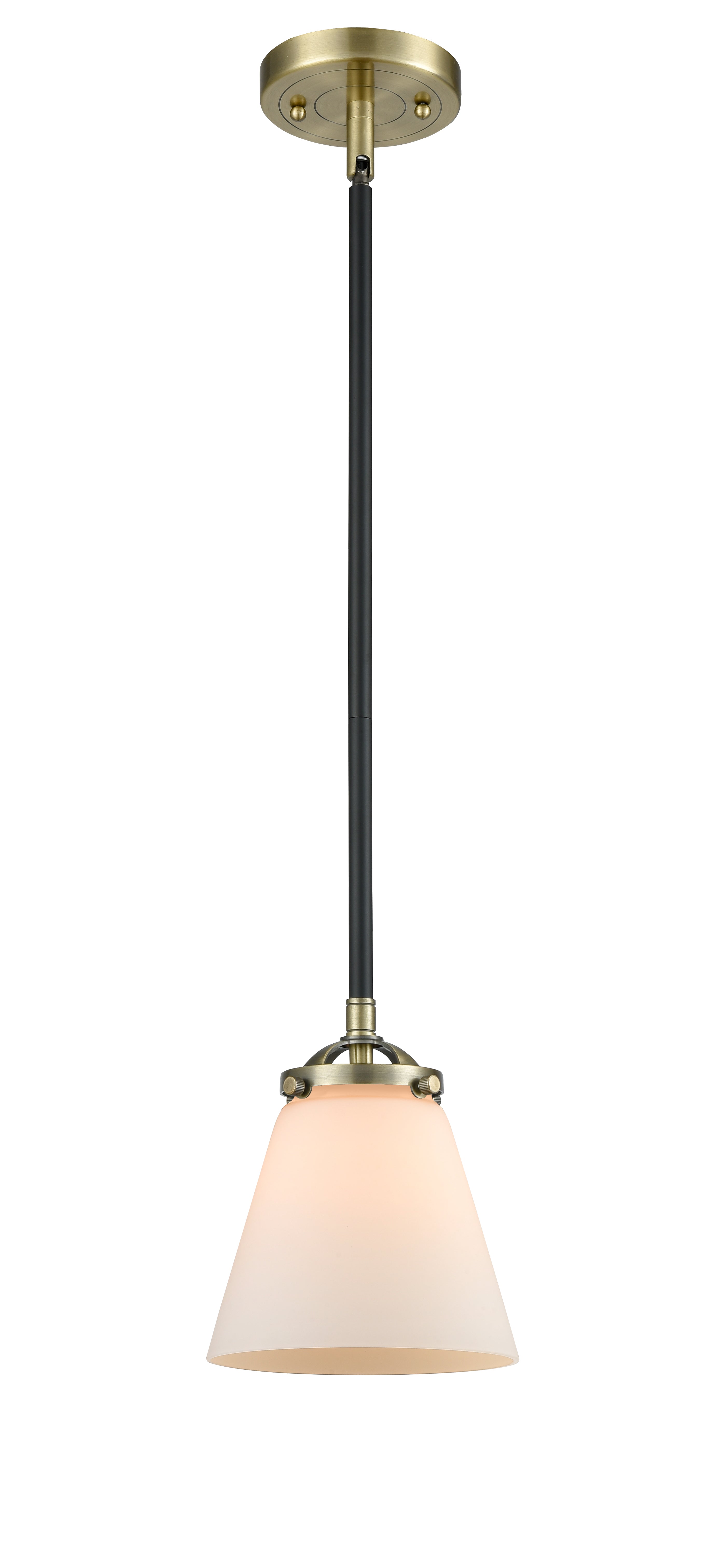 Nouveau Mini Pendant Black Antique Brass
