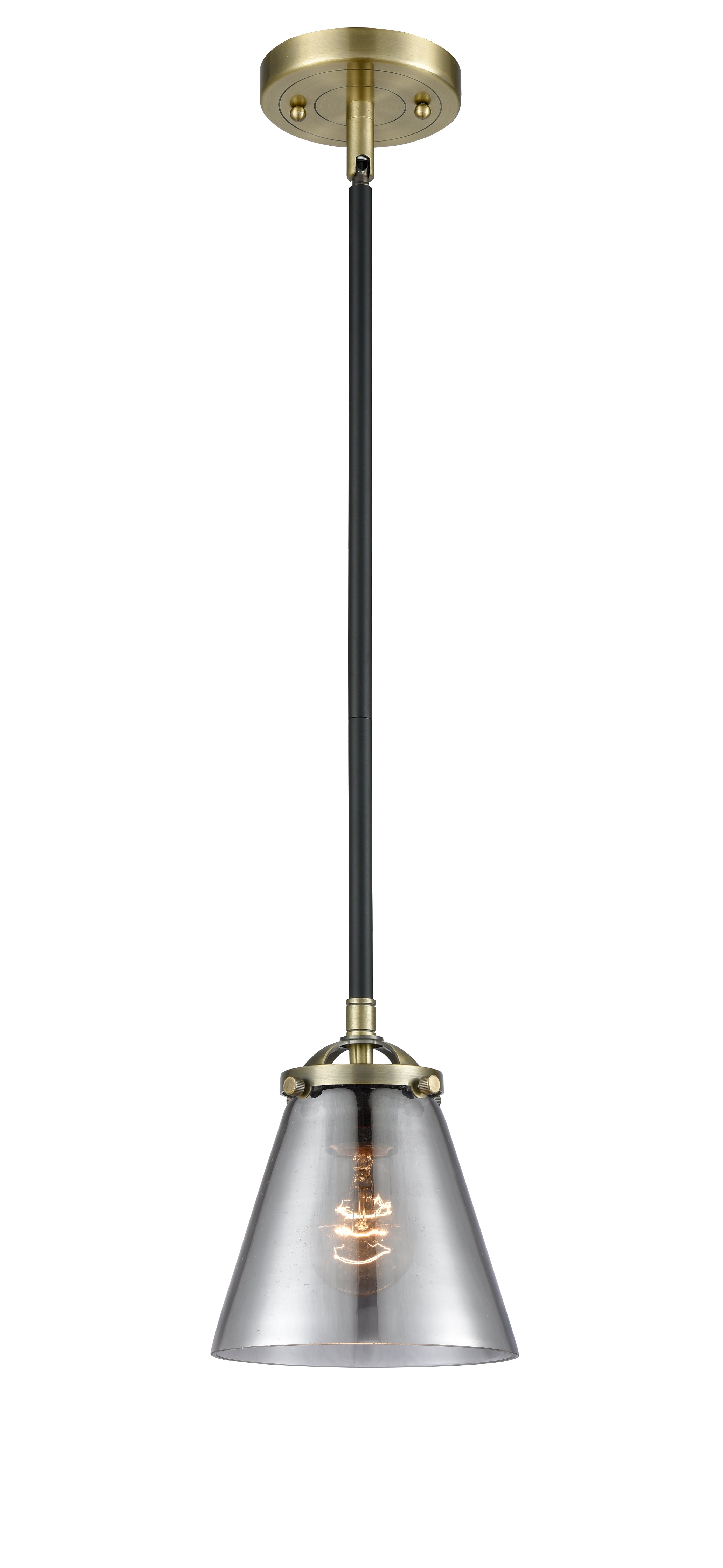 Nouveau Mini Pendant Black Antique Brass