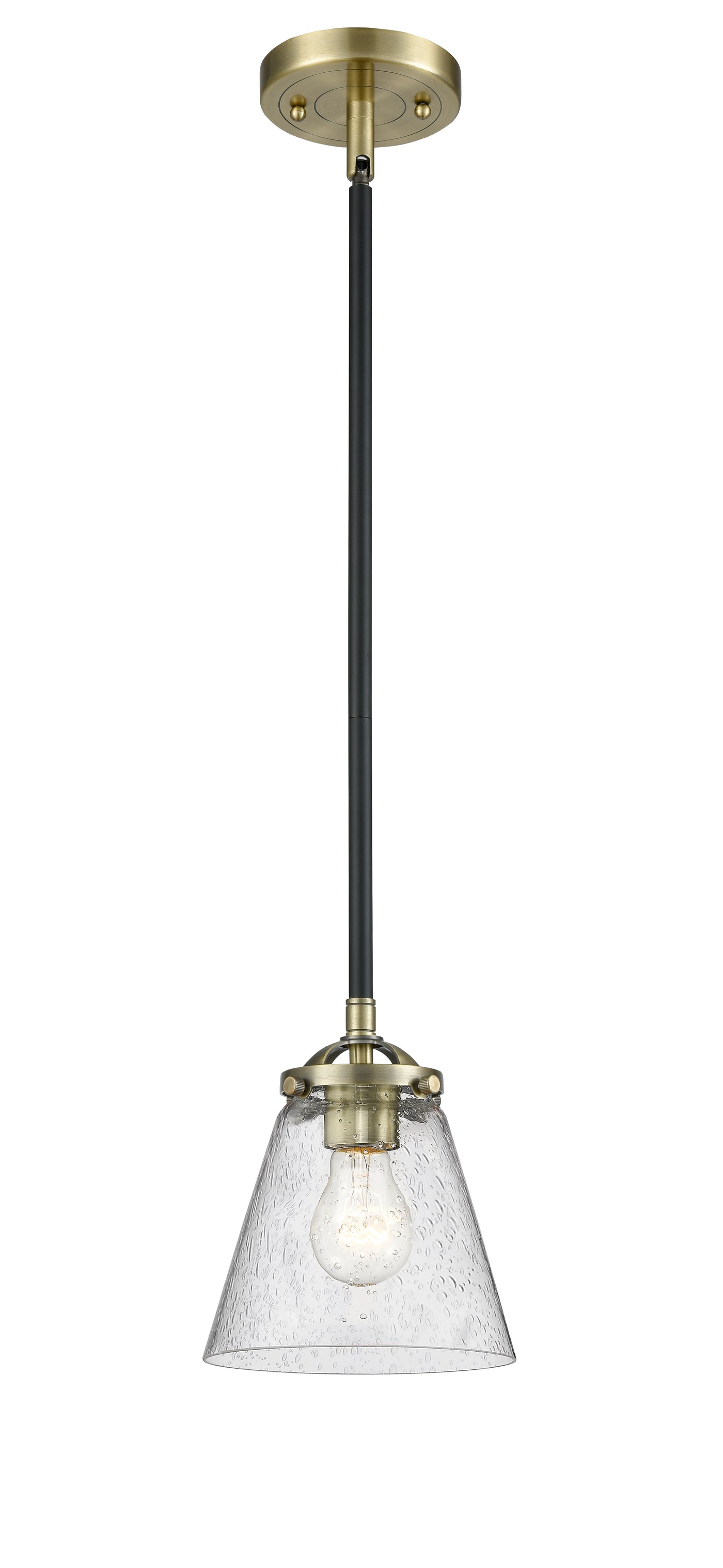 Nouveau Mini Pendant Black Antique Brass