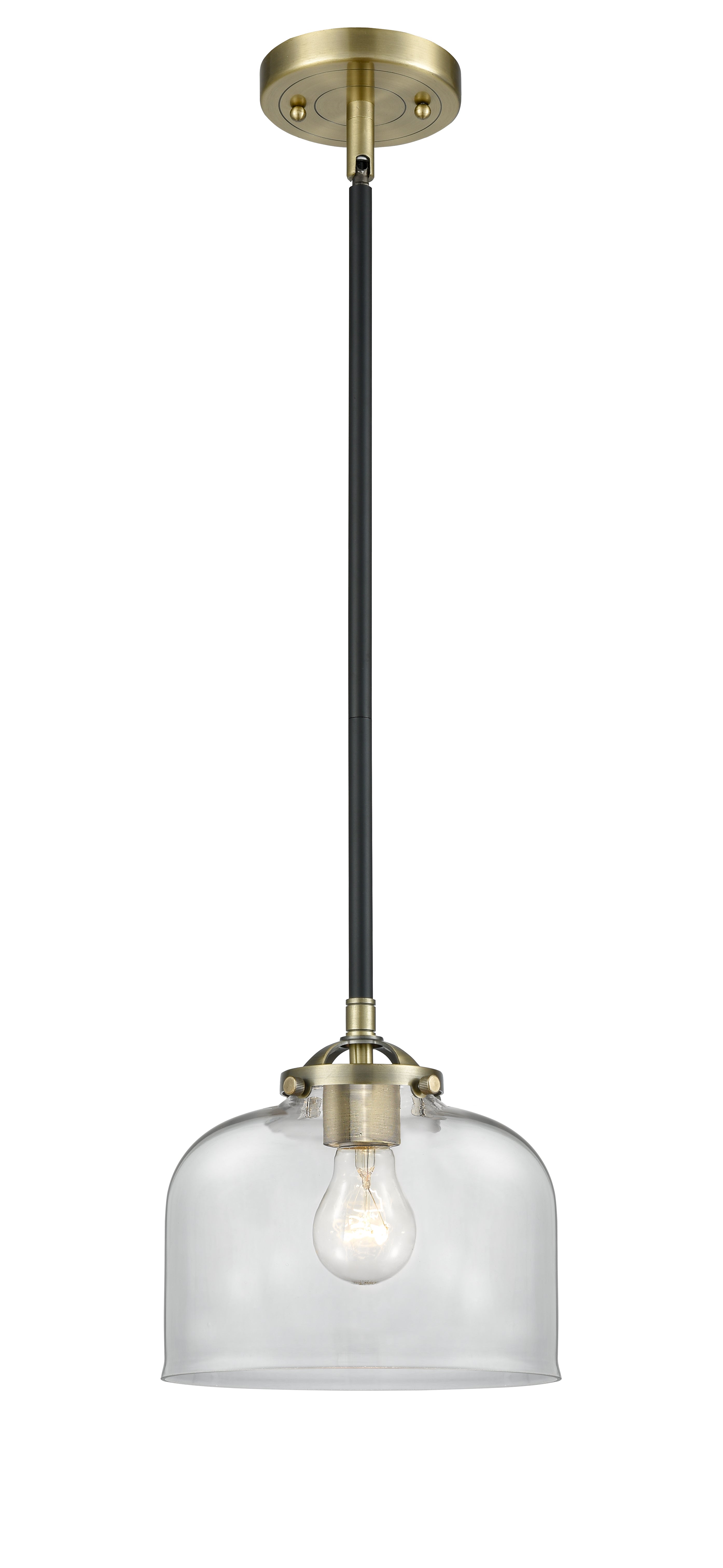 Nouveau Mini Pendant Black Antique Brass