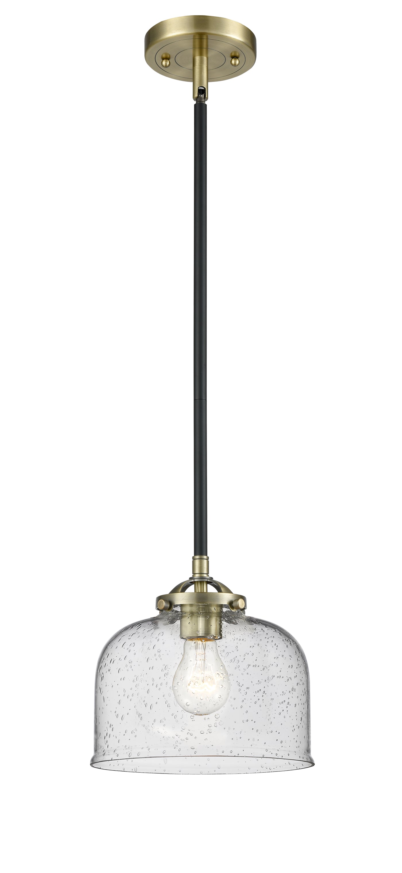 Nouveau Mini Pendant Black Antique Brass