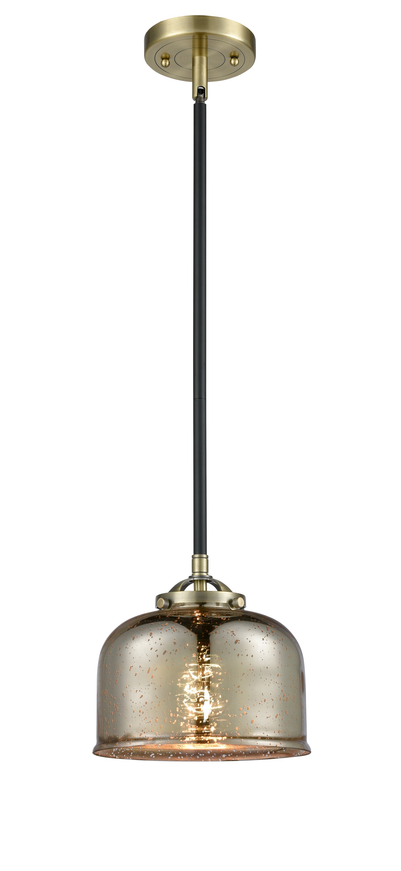 Nouveau Mini Pendant Black Antique Brass