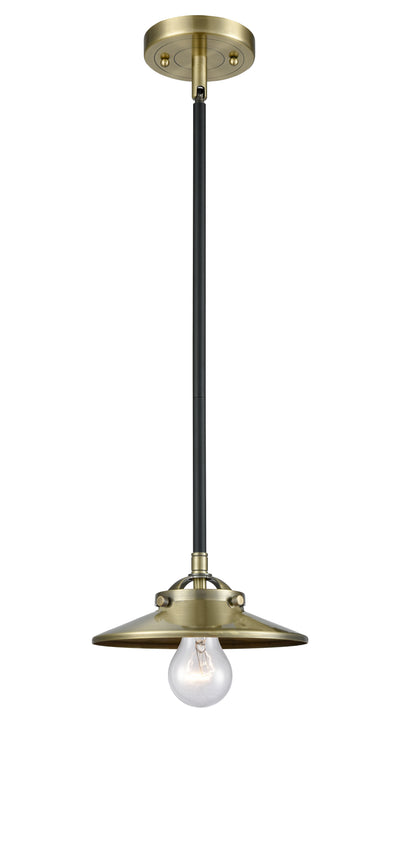 Nouveau Mini Pendant Black Antique Brass