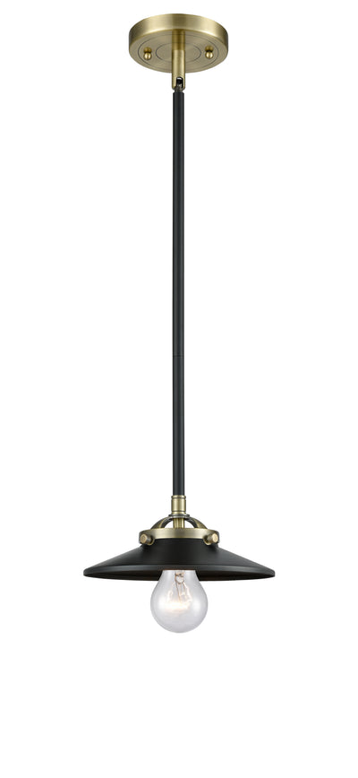 Nouveau Mini Pendant Black Antique Brass