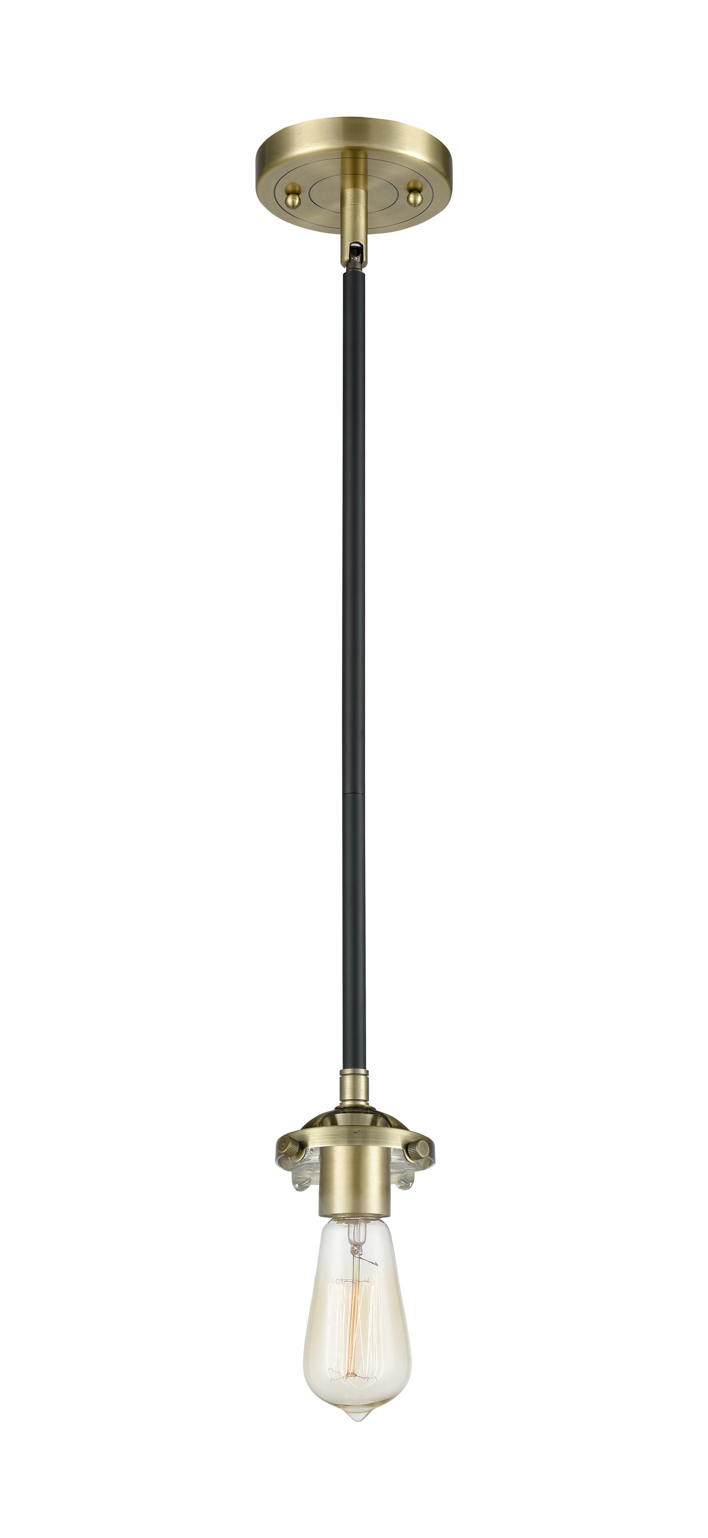 Nouveau Mini Pendant Black Antique Brass