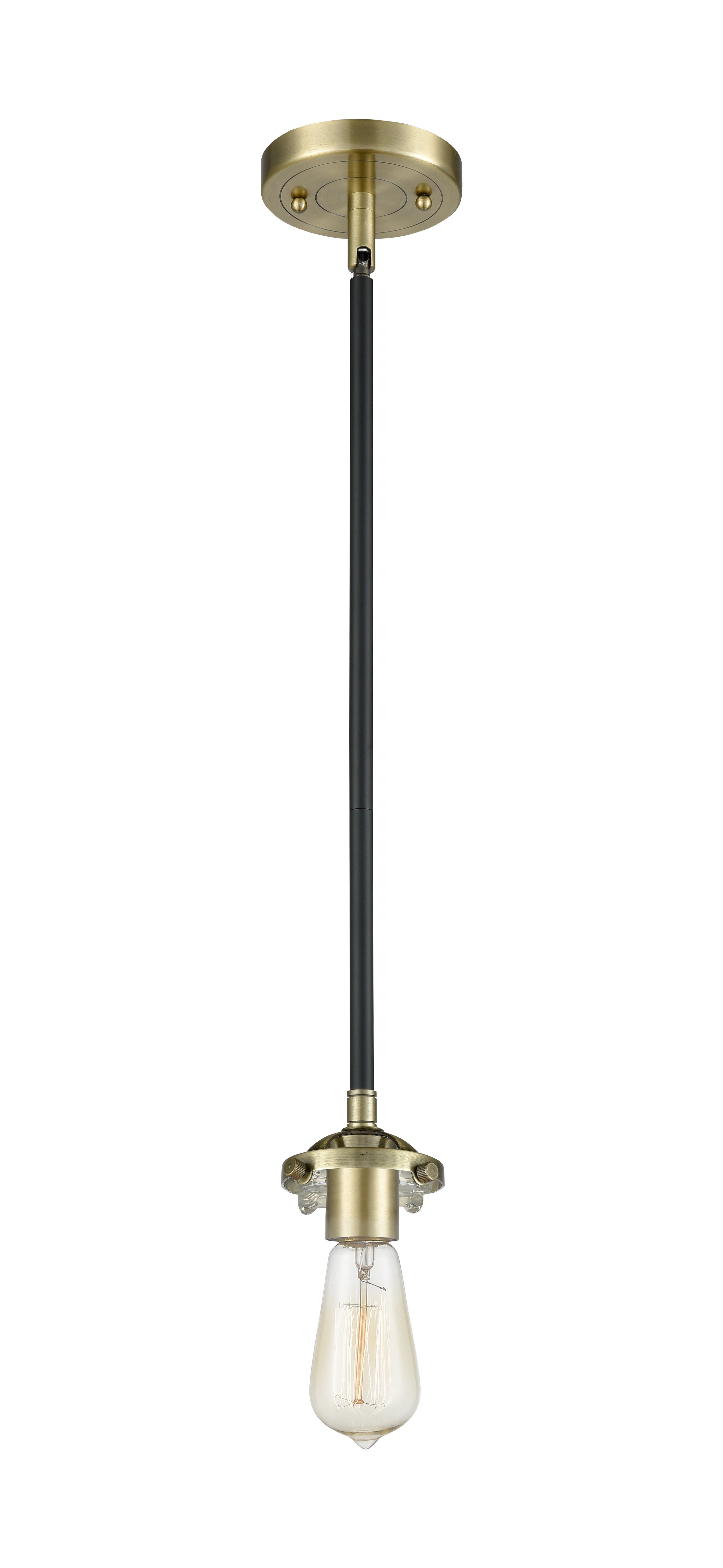Nouveau Mini Pendant Black Antique Brass