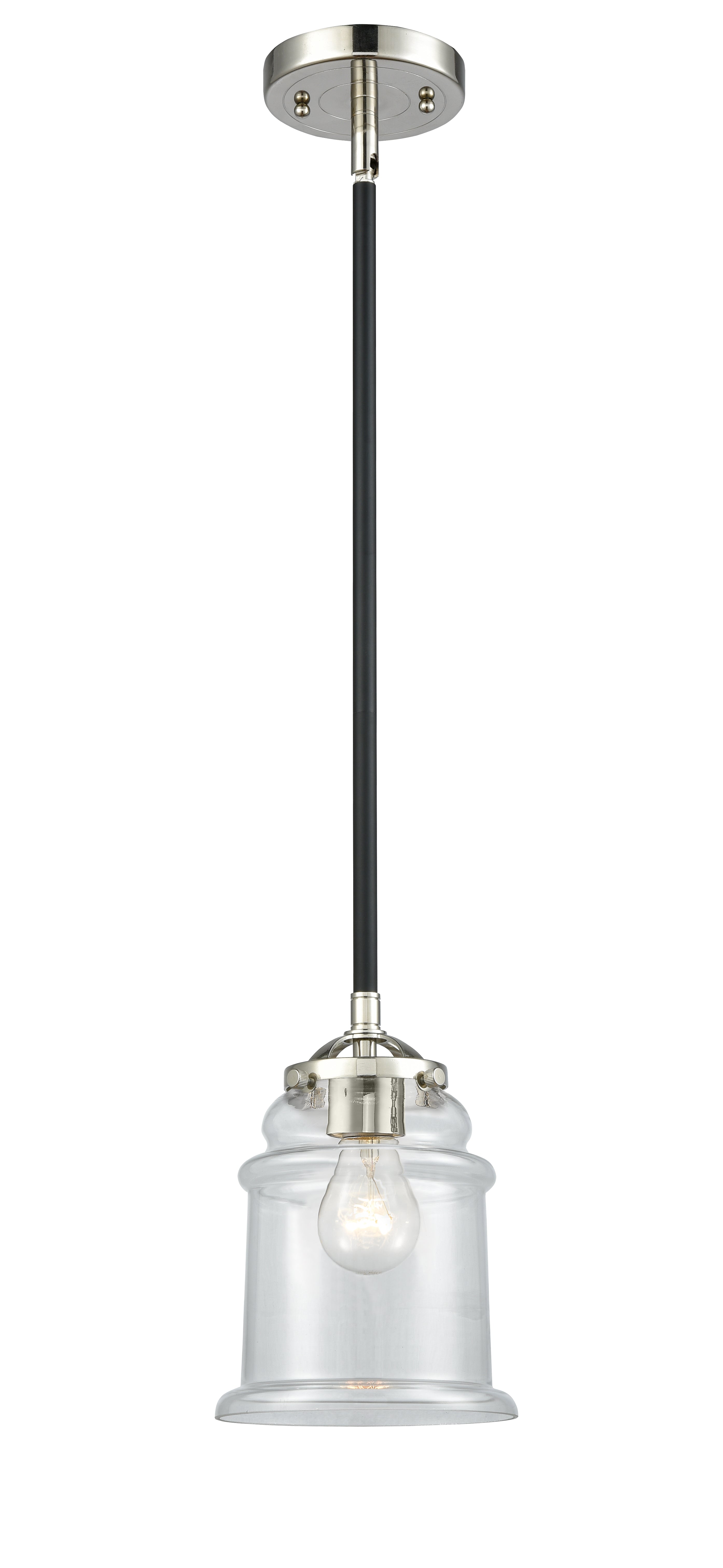 Nouveau Mini Pendant Black Antique Brass