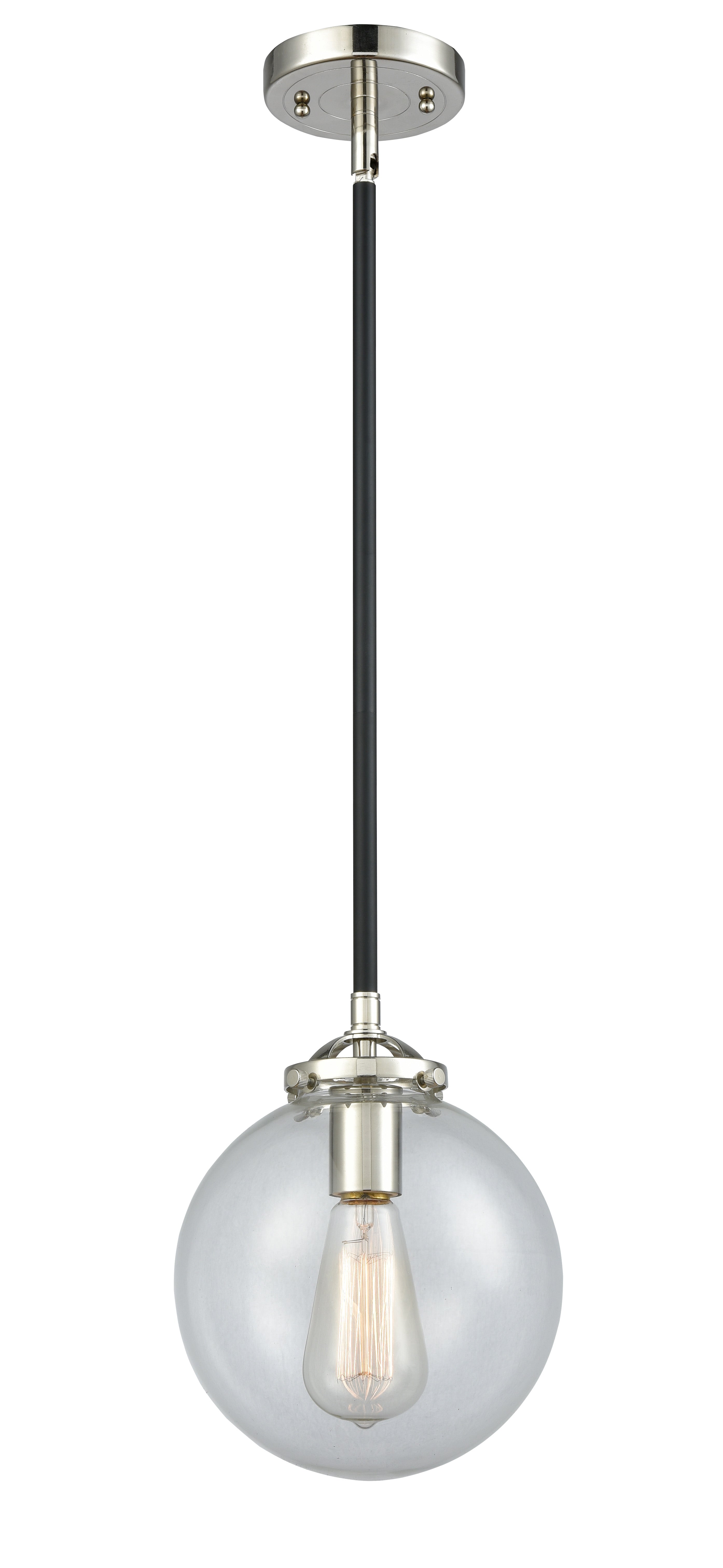 Nouveau Mini Pendant Black Antique Brass