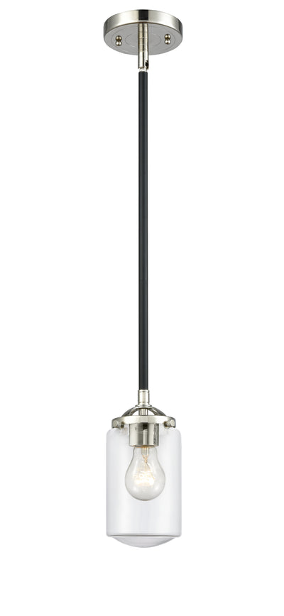 Nouveau Mini Pendant Black Antique Brass