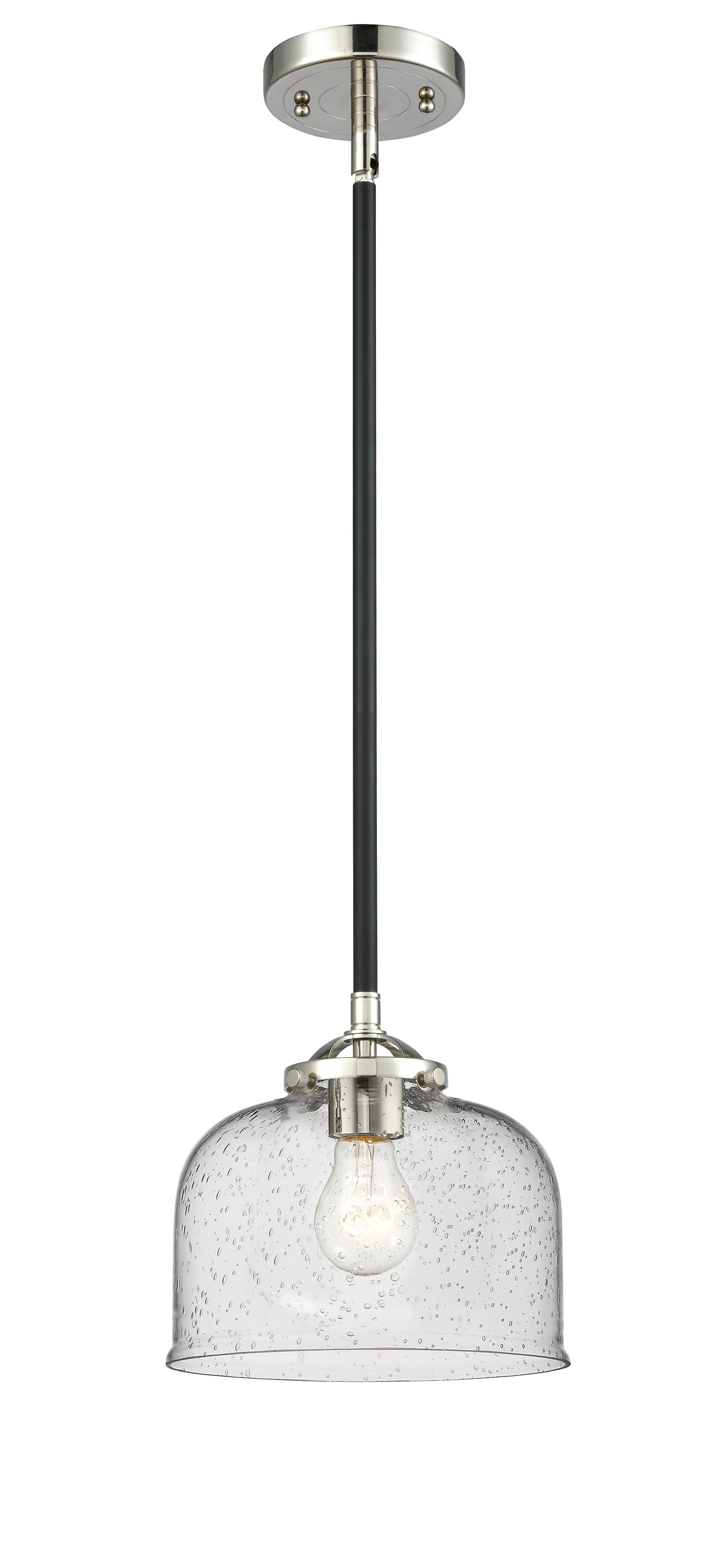 Nouveau Mini Pendant Cast Brass 8 Inch