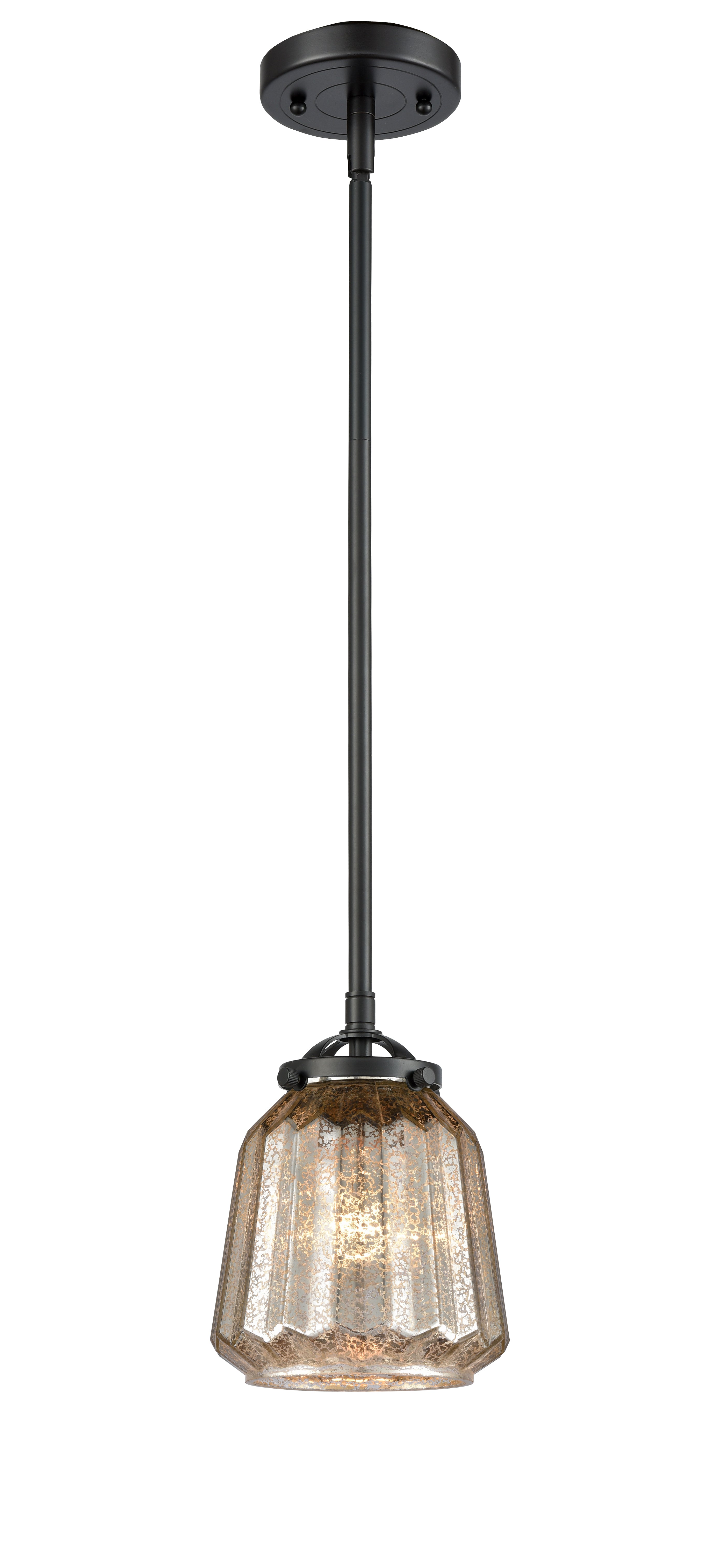 Nouveau Mini Pendant Black Antique Brass