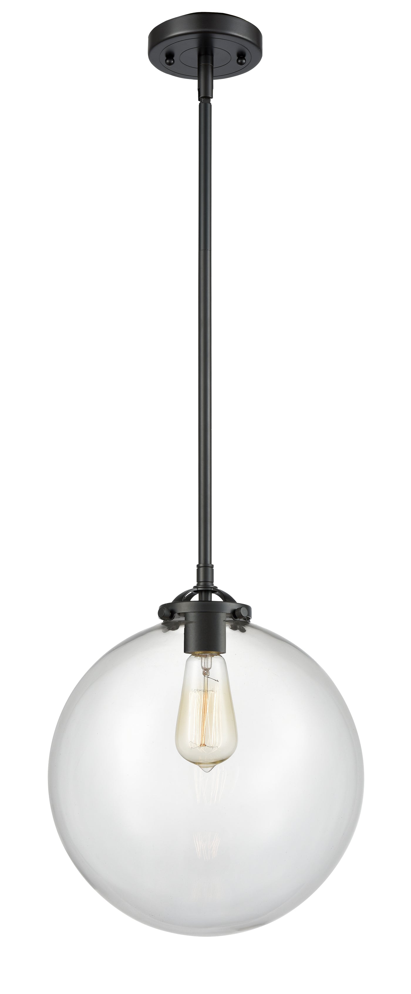 Nouveau Mini Pendant Black Antique Brass