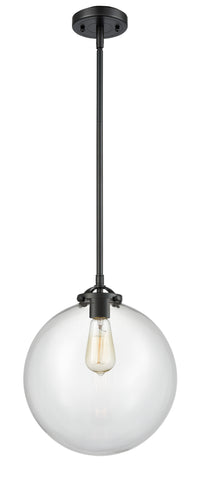 Nouveau Mini Pendant Black Antique Brass