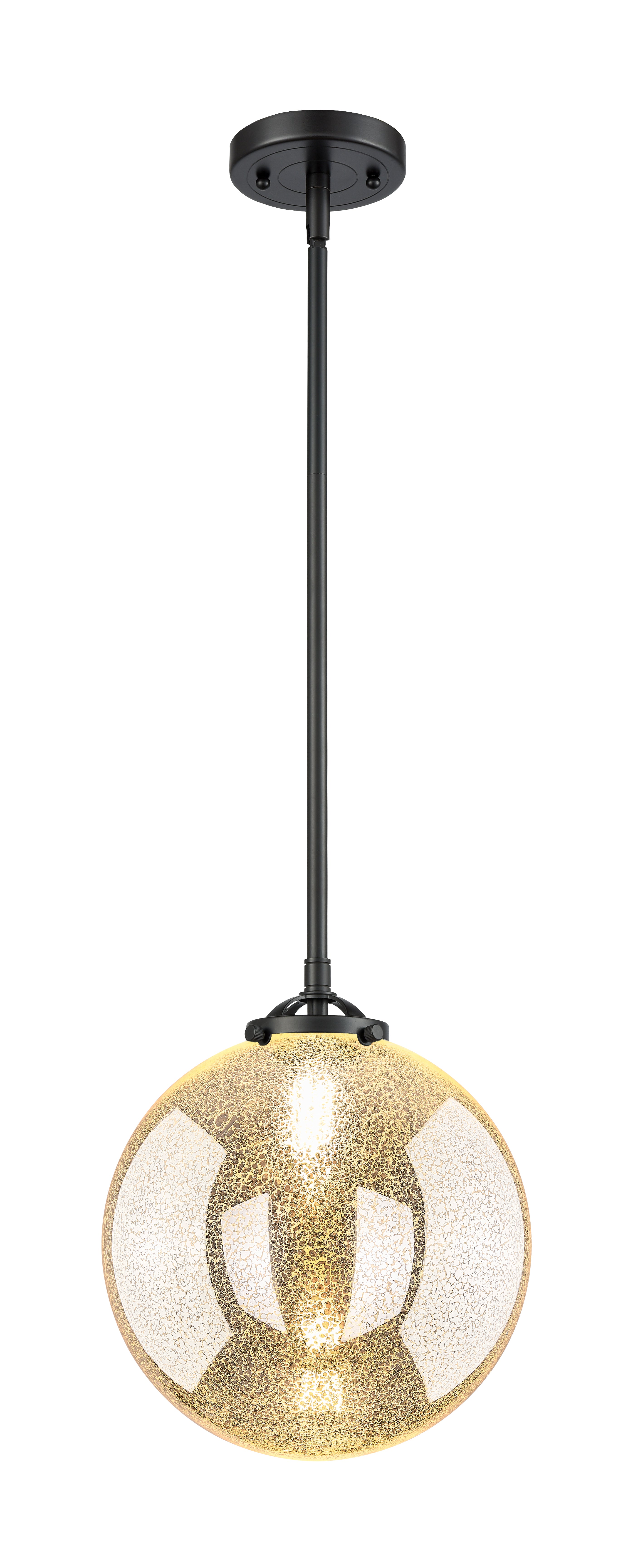 Nouveau Mini Pendant Cast Brass 10 Inch